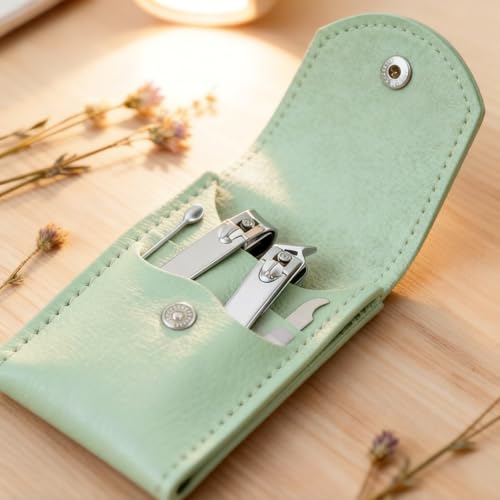 20PC Nail Care Kit,Professional Manicure Set，Nail Clippers Bulk - color: Green