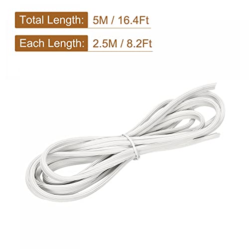 uxcell Screen Spline, 5M/16.4Ft Silicone Sealing Strip Window Screen Retainer, 4mm OD White - size: 4mm x 5M