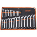 VEVOR 25-Piece Metric Combination Wrench Set, 6-32mm, Open End, Carbon Steel, with Roll-up Pouch, Ideal for Household, Garage, Workshop, Auto Repairs - size: 25PCS (Metric), style: Regular