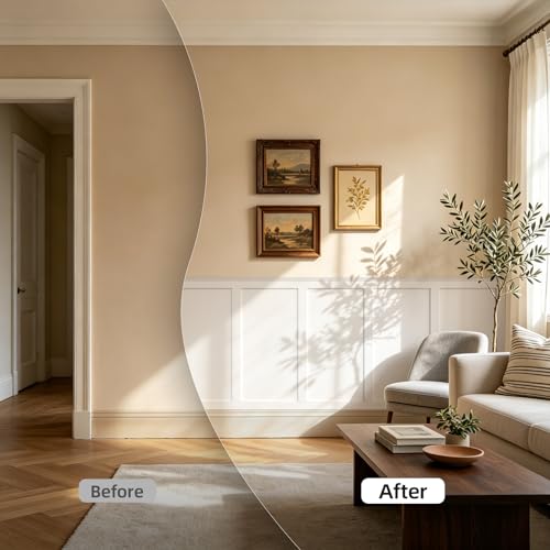 WADILE Premade Board and Batten Wall Panel Kit - size: 15 Pack
