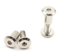 10-Set M6x25mm Rivet Countersunk Hex Socket Cap Bolts and Hex Head Barrel Nuts for Furnitures Cribs Chairs, Nickel Plated - size: M6 x 25mm 10-Pack