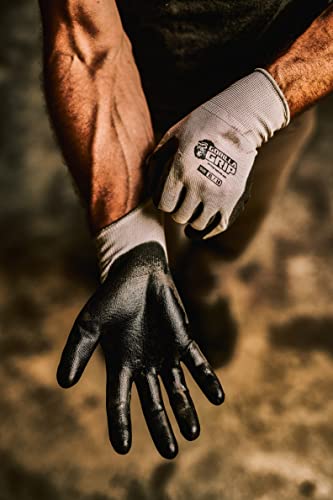 Gorilla Grip Work Gloves, Never Slip Maximum Grip All-Purpose, Gloves for Men, Superior Grip, Polymer Palm - size: Medium, style: 5 Pairs