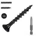 Wood Screws #8 x 1-1/4’’, T25 Star Torx Drive Flat Head Deck Screws, Black, 194Pcs (1lb) - color: Black, size: 8X1-1/4’’