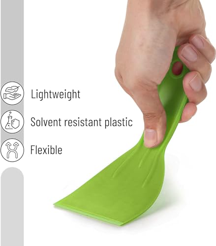 Bates Plastic Putty Knife Set, 6 Pack - Green, Paint Scraper, Spackle Tool, Spreader - color: Green, size: 1.5, 2, 3, 4, 5, 6 Inches, 6 Pack
