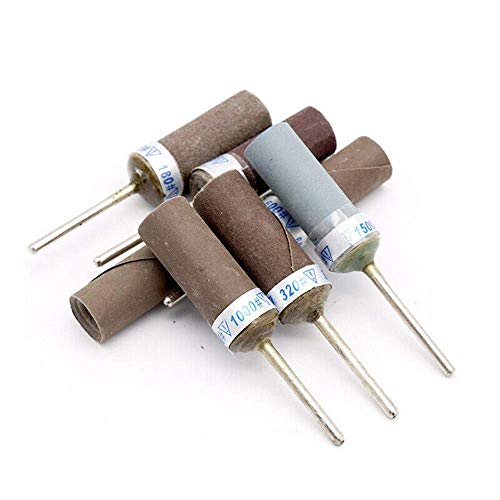 10 Pcs Sanding Drums Sleeves Sandpaper Bar Sander Accessories Rotary Kit Polishing Burr Stick Roller Sanding Tool 1000 Grits