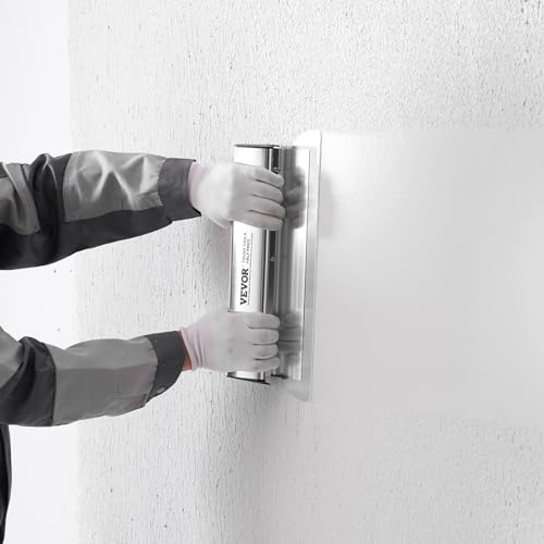 VEVOR Drywall Skimming Blade Set, 7/10/14/16/24 in Skimming Blades + 34-81.6 in Extension Handle Pole, Stainless Steel Knife Professional Skim Coat Tools, for Gyprock/WallBoard/Plasterboard - size: 7"+10"+14"+16"+24", style: With Extension Handle