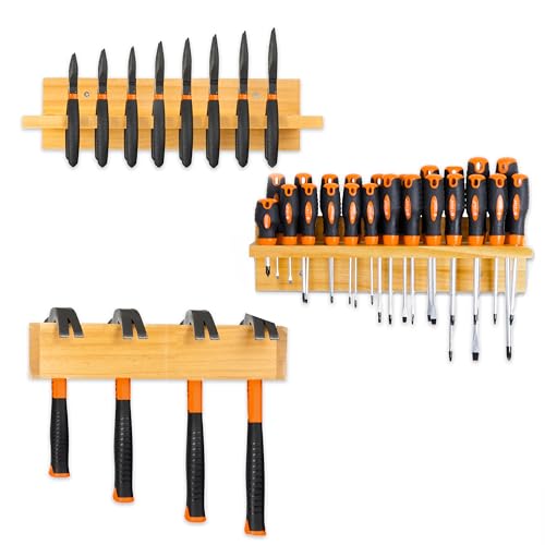 Iron Forge Tools Screwdriver Organizer, Hammer Holder & Pliers Rack, Wall - style: Wood