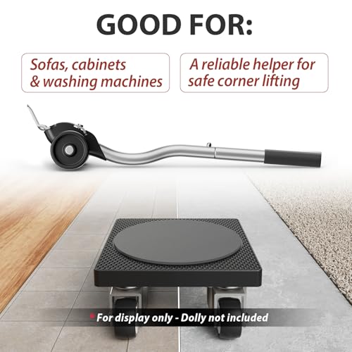 Lengthening Furniture Lifter Tool with Height-Adjustable Base – Ideal for Heavy Furniture Movers Sliders and Wheels Lifts Furniture Easily Without Effort up to 660 lbs (Innovative Lifter - M Sliver)
