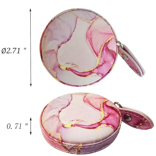 Tape Measure Body Measuring Tape，Medical Body Cloth Tailor Craft Dieting Measuring Tape, Dual Sided Retractable Ruler Colour Printed Soft Tape Measure Retractable - color: Pink Green 2 pack