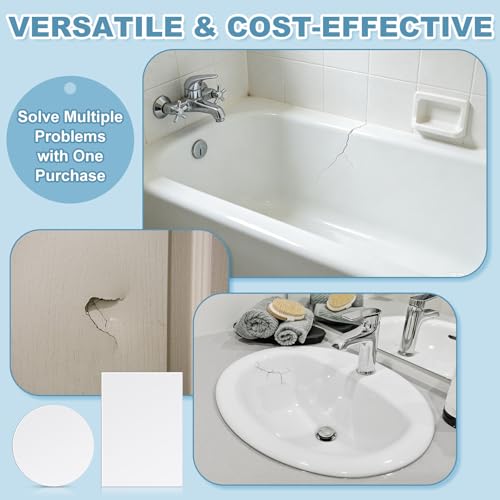 30 Pcs Bathtub Patch Kit Siding Wall Repair - style: Round and Rectangle