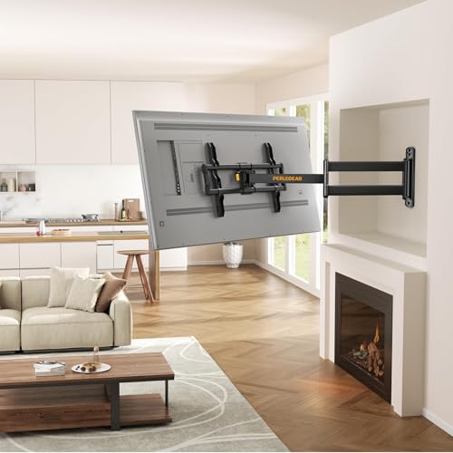 Perlegear Corner TV Wall Mount Long Arm TV Mount Bracket for 37-75 Inch TVs - size: Fits 37-75'' TVs / Max 600x400mm