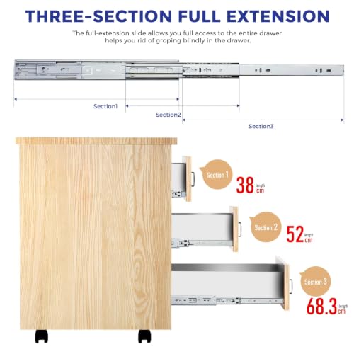 Ravinte Silver Soft Close Drawer Slides 22 Inch 1 Pairs 2 Pack - color: Silver, size: 22 Inch