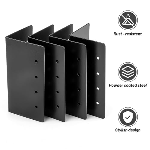 8 Pack Raised Garden Bed Corner Brackets, 3"x 3" x 6" Metal Corner Brackets for 9"-12" Garden Bed with Screws for Wood Frame, Flower or Vegetable Planter Garden - style: Matte black -8pack