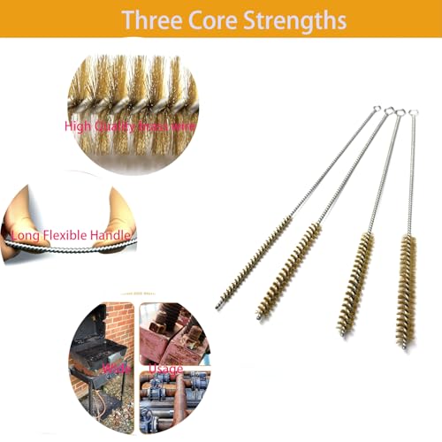 6mm/ 0.25" Diameter Brass Wire Tube Brush Cleaning Tool , Pipe Cleaners Brush for Tube Bottle Pipe Welding Slag and Rust Remove Cleaner Tool , 10pcs - size: 6mm/0.25"