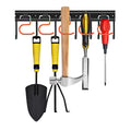 TVKB 17'' All Metal Garden Tool Organizer Adjustable Garage Tool Organizer Wall Mount Garage Organizers and Storage with Heavy Duty Hooks Tool Hangers for Garage Wall, Shed, Garden - size: 17inch