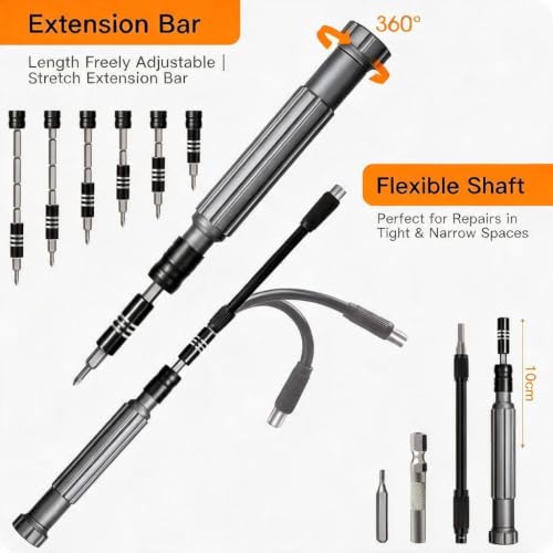 Precision Screwdriver Set, 150 in 1 Mini Screwdriver Set Tool, Black - color: Black, size: 150