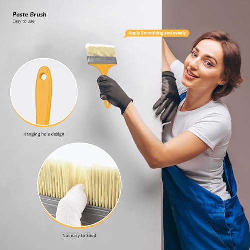 EHDIS Wallpaper Smoothing Tool Kit Wallpaper Smoothing Brush Wallpaper Squeegee Seam Roller for Applying Peel and Stick Wallpaper, Vinyl Backsplash Tile,Smoothing Wallcovering