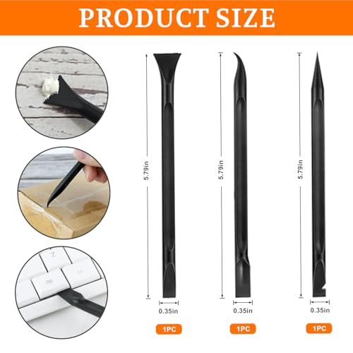 15 Pack Plastic Putty Knife, Putty Knife Scraper for Spackling, Scraper Tool Set in 6 Sizes, Flexible Knives for Taping Drywall Wall Painting