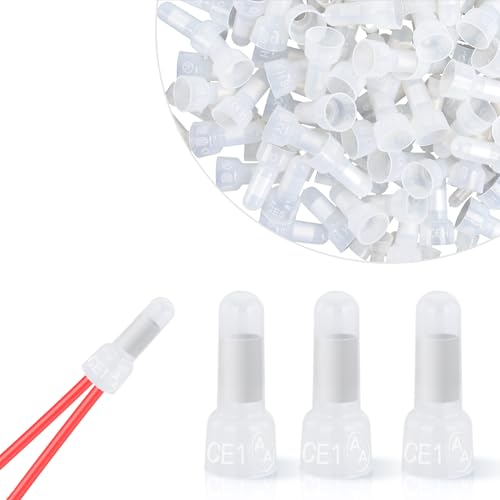 Nilight 300PCS CE1 Closed End Crimp Terminal 22-16 Gauge Nylon Insulated - color: 300PCS 22-16# Terminals