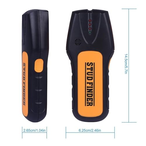Stud Finder Wall Scanner, 3 in 1 Multifunctional Stud Detector – Finds Center & Edge of Wood/Metal Studs and Live AC Wire for Wall Drilling & Electrical Work
