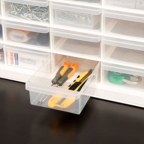 IRIS USA 24-Drawer Plastic Storage Cabinet, Teacher Toolbox, White - color: White, size: 24 Drawer