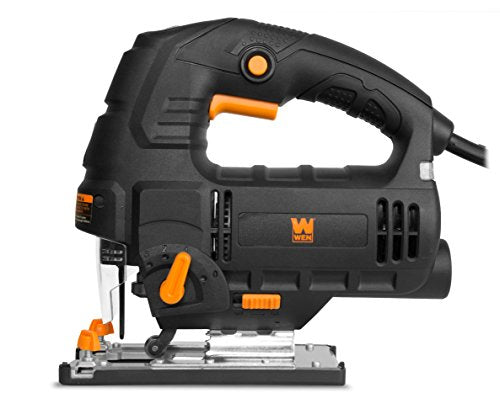 WEN 33606 6.6-Amp Variable Speed Orbital Jig Saw with Laser and LED Light,Black, Silver - size: Handheld, style: Orbital with Laser