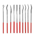 10Pcs Mini Diamond Needle File Set Jewelers Hand Files Tool Kit for Metal Ceramic Stone Jewelry Rough Carving Glass Filing, 140mm/5.1" Length - size: 3*140mm(A)