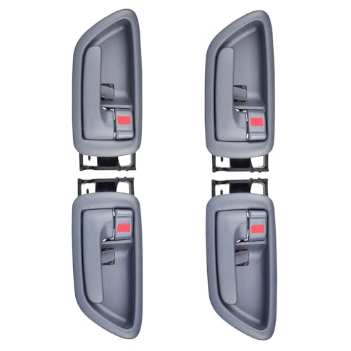 Set of 4 Front & Rear Drive & Passenger Side Interior Door Handles for 2000-2004 Toyota Avalon, 2001-2007 Sequoia, 2004-2006 Tundra(Crew Cabs Only) - Four Full-Sized Doors - Gray - size: 4 Pieces