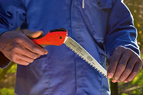 Felco Folding Saw (F 600) - Classic Tree Pruning Saw with Pull-Stroke Action, Red - size: 6.3 in (Folding)