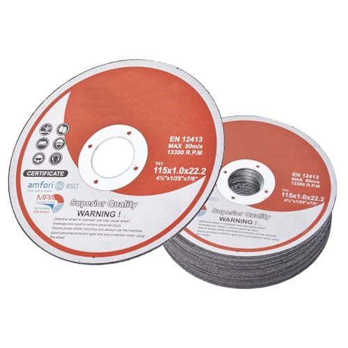 50 Pack 4-1/2"x.040 x7/8" Cut Off Wheel - Metal & Stainless Steel Thin Cutting Discs - size: 50pcs 4-1/2"*0.040"*7/8"