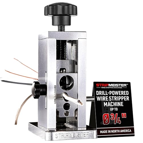 StripMeister Original Drill-Powered Wire Stripper – Wire Sizes Up To Ø3/4", Jam-Free, Copper Wire, Built for Safety, Speed, and Efficiency - Portable Wire Stripping Machine