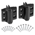 Heavy Duty Self Closing Nylon Gate Hinges for Square-to-Square Vinyl Fence,Pool Gate Hinges with Alignment Legs, No Rust&Adjustable Fence Door Hinges for Outdoor Metal&Vinyl Gates,Wood Gate, 2 Count