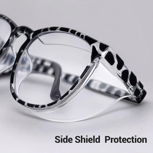 MORK&SUKY Safety Glasses, Stylish Goggles With No Fog Lense, Alternatives To Regular Protective Eyewear For Lab and Nursing. - color: Tortoise