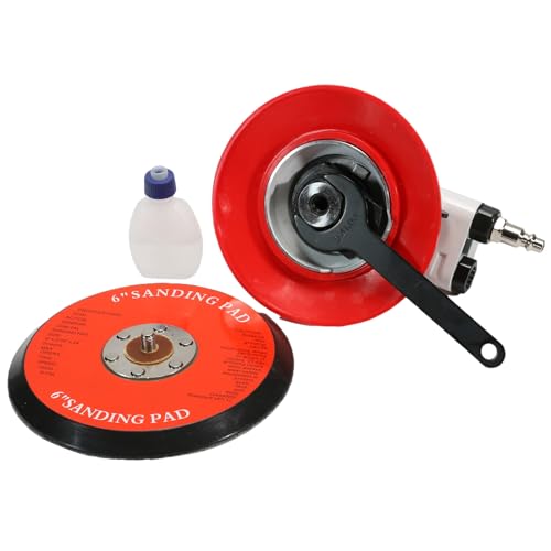 6 Inches Air Random Orbital Sander, Pneumatic Palm Sanders For Wood Polisher Metal,And Auto Body Work, Dual-action Sander - size: 6inch