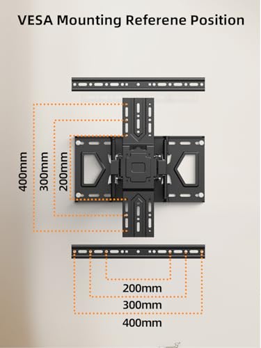 USX MOUNT Ultra Slim TV Wall Mount 37-75 Inch TVs Mount with Swivel and Tilt, Low Profile Full Motion Bracket with Articulating Dual Arms, Up to VESA 400X400 mm Max 16" Wood Studs, Holds 99lbs - size: 35-75 inch
