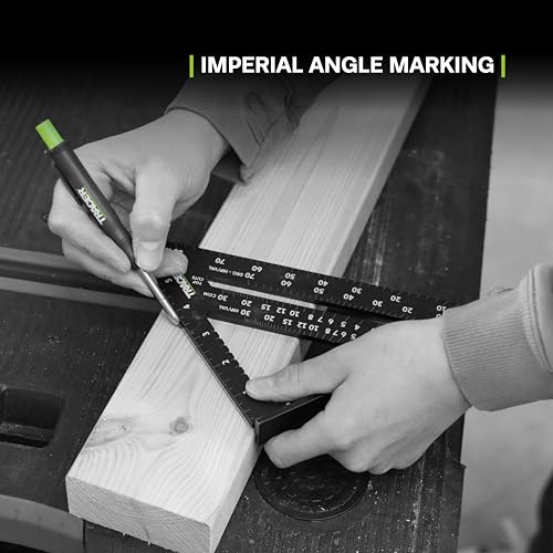 TRACER 7 in Aluminum Rafter Square - Framing Carpenter Triangle Ruler - size: 7 inch