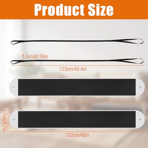 2 Pcs Heavy Duty Furniture Sliders with Pull Straps, Large Appliance Moving Mats for Carpet and Hardwood Floor, Pull Furniture Slides,Moving Furniture Gliders 48 Inch Long Furniture Movers