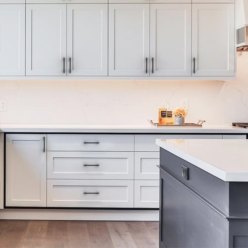Amerdeco 10 Pack Matte Black Cabinet Pulls 3 Inch(76MM) Hole Centers Kitchen Cabinet Handles Cabinet Hardware Kitchen Handles for Cabinets Cupboard Handle Drawer Pulls ZH0060 - color: Matte Black, size: 3"/76mm Hole Center, style: 10 Pack