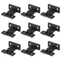 TEHAUX Quick Fitting Furniture Panel, 10pcs Push-on Fitting Nylon False Front Cabinet Clips with Screws Mounting Hardware Cabinet Panel Installation Clip for Furniture (Black) Location Clips