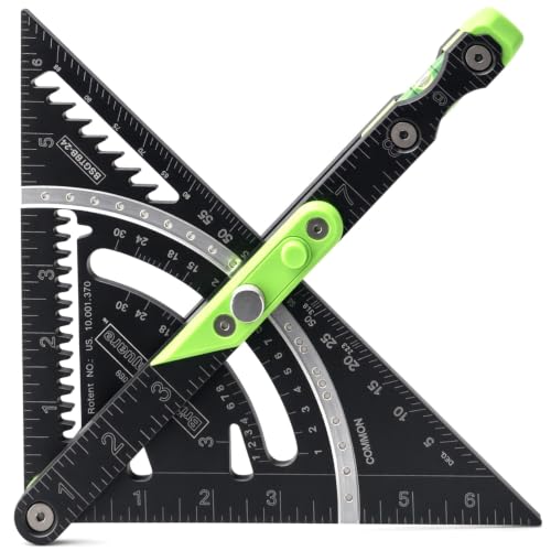 Britton Square Britton Square® 7" Rafter Square: Patented Level Pivot Arm, 3 Vials