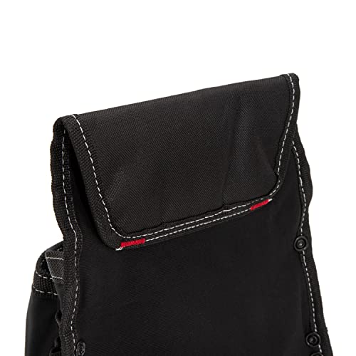 Dickies 8-Pocket Canvas Tool and Utility Pouch for Work Belts, Fastener Pocket, Hammer Loops, 2-inch Belt Loop, Black - color: Black
