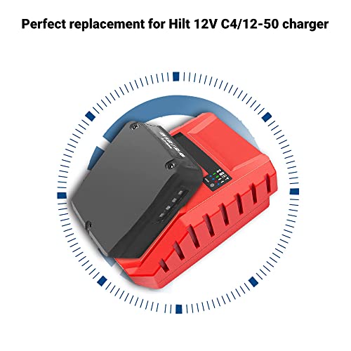 Battery Charger 12V Rapid Portable Charging for Power Tool Replacement 100 to 240V(US Plug)