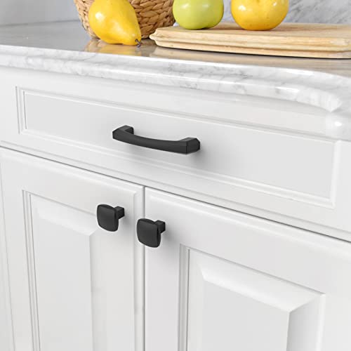 Amerdeco 10 Pack Matte Black Cabinet Pulls 3 Inch(76MM) Hole Centers Kitchen Cabinet Handles Hardware Kitchen Handles for Cabinets Cupboard Handles Drawer Pulls ZH0032 - color: Matte Black, size: 3"/76MM Hole Center