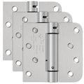 4 Inch Self Closing Door Hinges, Brushed Nickel Spring Loaded Hinges 3 Pack - color: Brushed Nickel, Square & 5/8" Radius, size: 4" 3 Pack