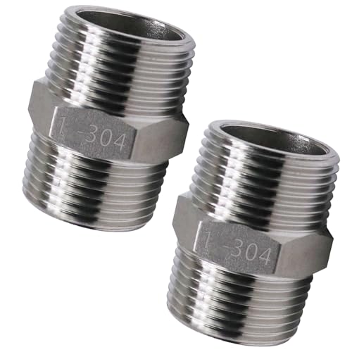 1 Nipple, 1 NPT Nipple, 304 Stainless Steel pipe fittings M/M - size: NPT1