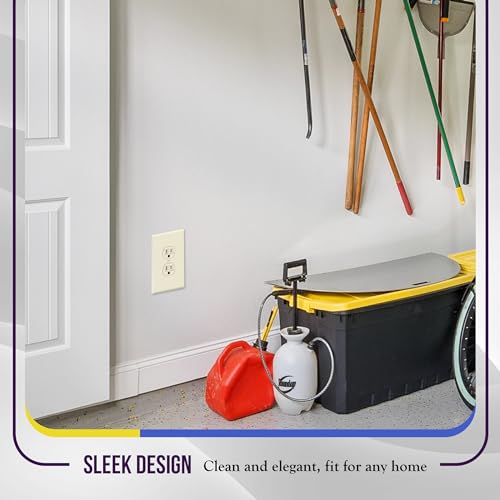 ENERLITES Oversized Duplex Outlet Covers, Jumbo Wall Plate, Light Almond - color: Light Almond, size: Over-Size