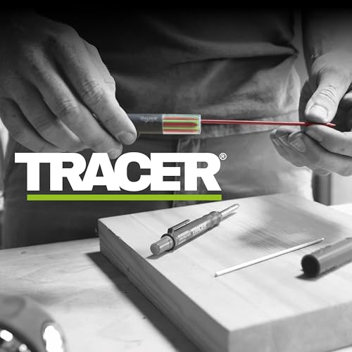 Tracer Pencil Refills - 12 x 2.8mm High-Visibility Coloured Leads for Deep Hole Pencil. 6 x Red, 6 x White. (Pack of 2) - size: pkg of 12 (Pack of 2)