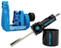 Spyder 5-Piece Rapid Core Eject Door Lock Installation Jig and Bi-Metal Hole Saw Kit, 1-inch and 2-1/8-inch