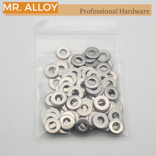 #12 Stainless Steel Flat Washers, 1/4" ID x 9/16" OD, 100 Pack - size: #12 (100)
