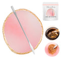 MelodySusie 1PC Round Resin Nail Art Palette with Mixing Spatula Pink - color: Pink Round With Spatula